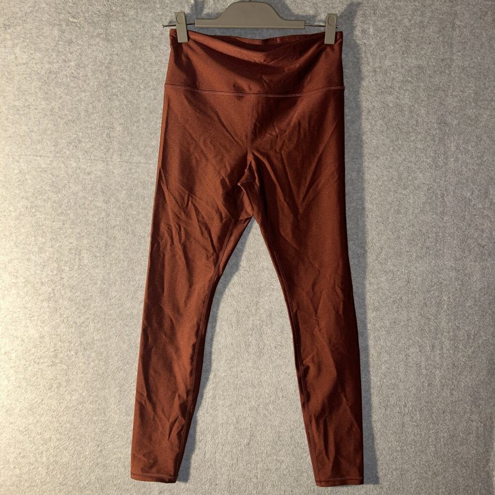 Athleta Ultra High Rise Elation Tight Womens Medium Brown Shimmer Yoga Leggings